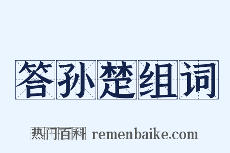 答孙楚组词是什么意思的图片